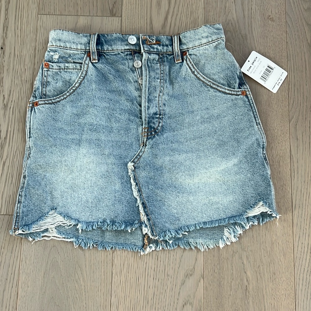 Free People denim skirt
